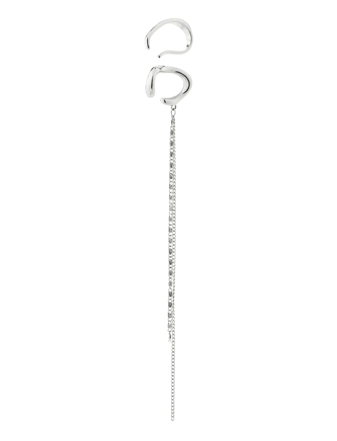 Pilgrim EVON ear cuff, 2-in-1 set, silver-plated - Oorbellen - SILVER PLATED / silver