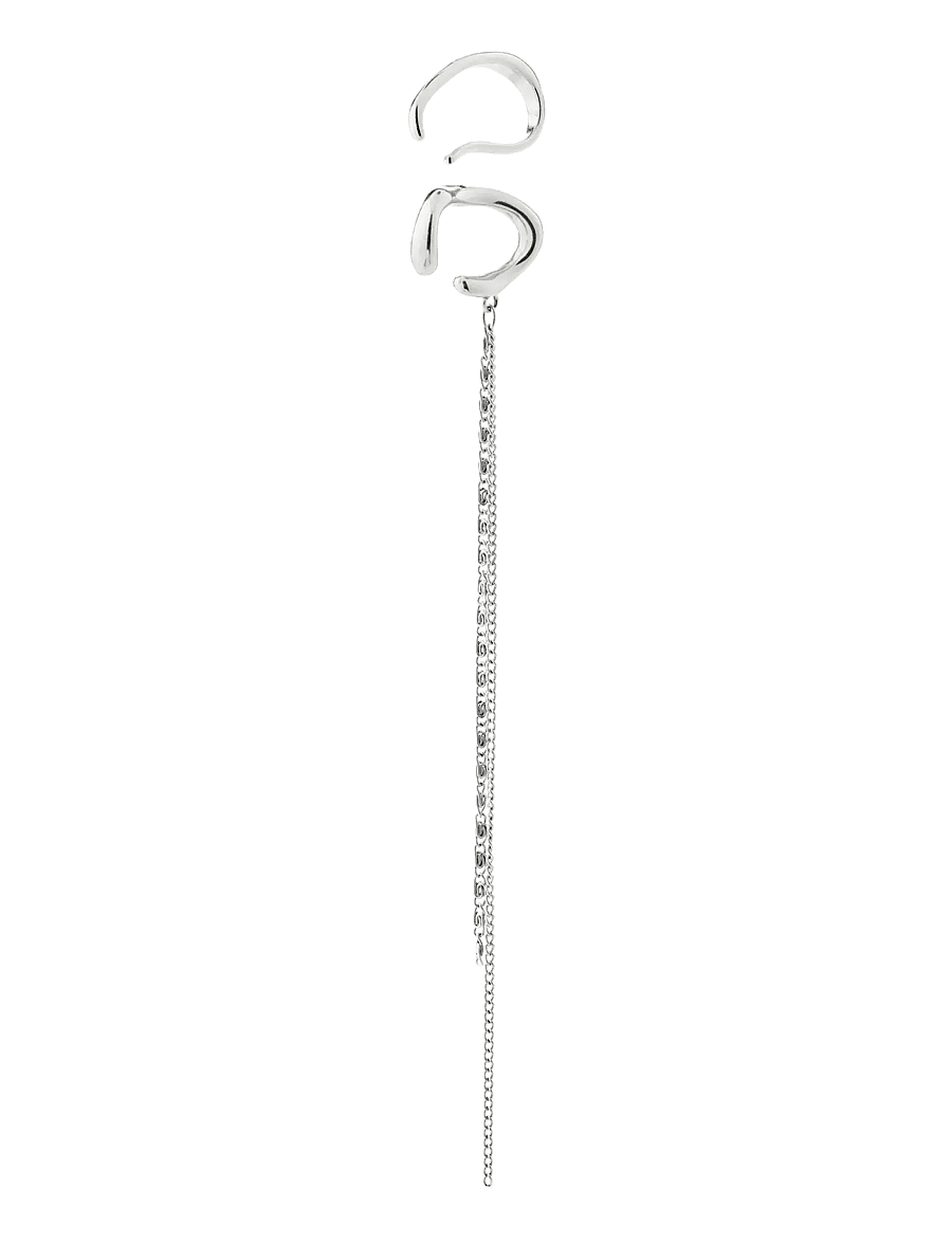 Pilgrim - EVON ear cuff, 2-in-1 set, silver-plated - ohrklemmen - silver plated - 1