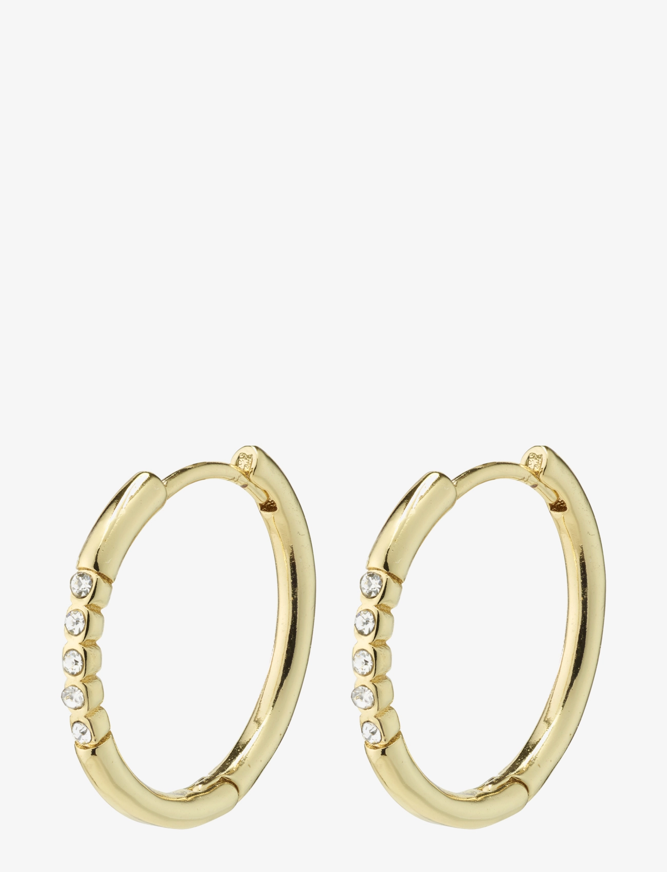 Pilgrim - TRUDY large recycled crystal hoop earrings - gold plated - 0