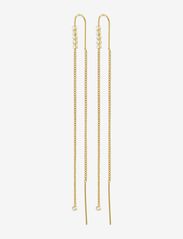 ANDREA recycled chain crystal earrings - GOLD PLATED