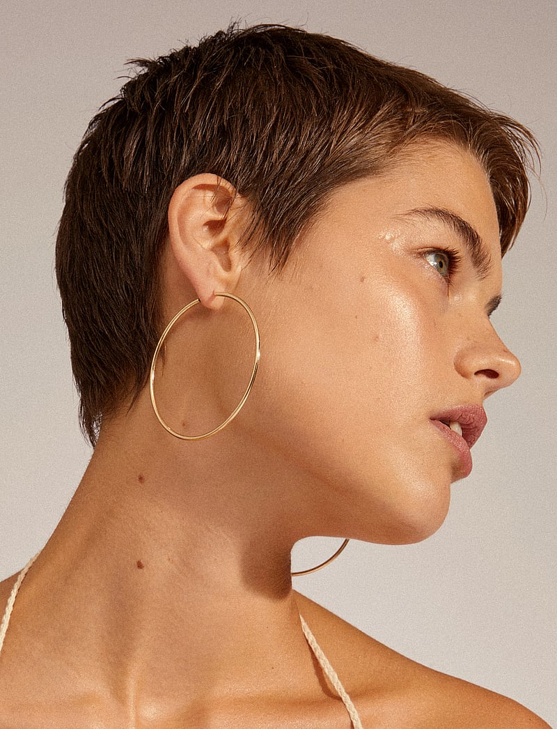 Pilgrim - APRIL recycled large hoop earrings - hoops - gold plated - 2