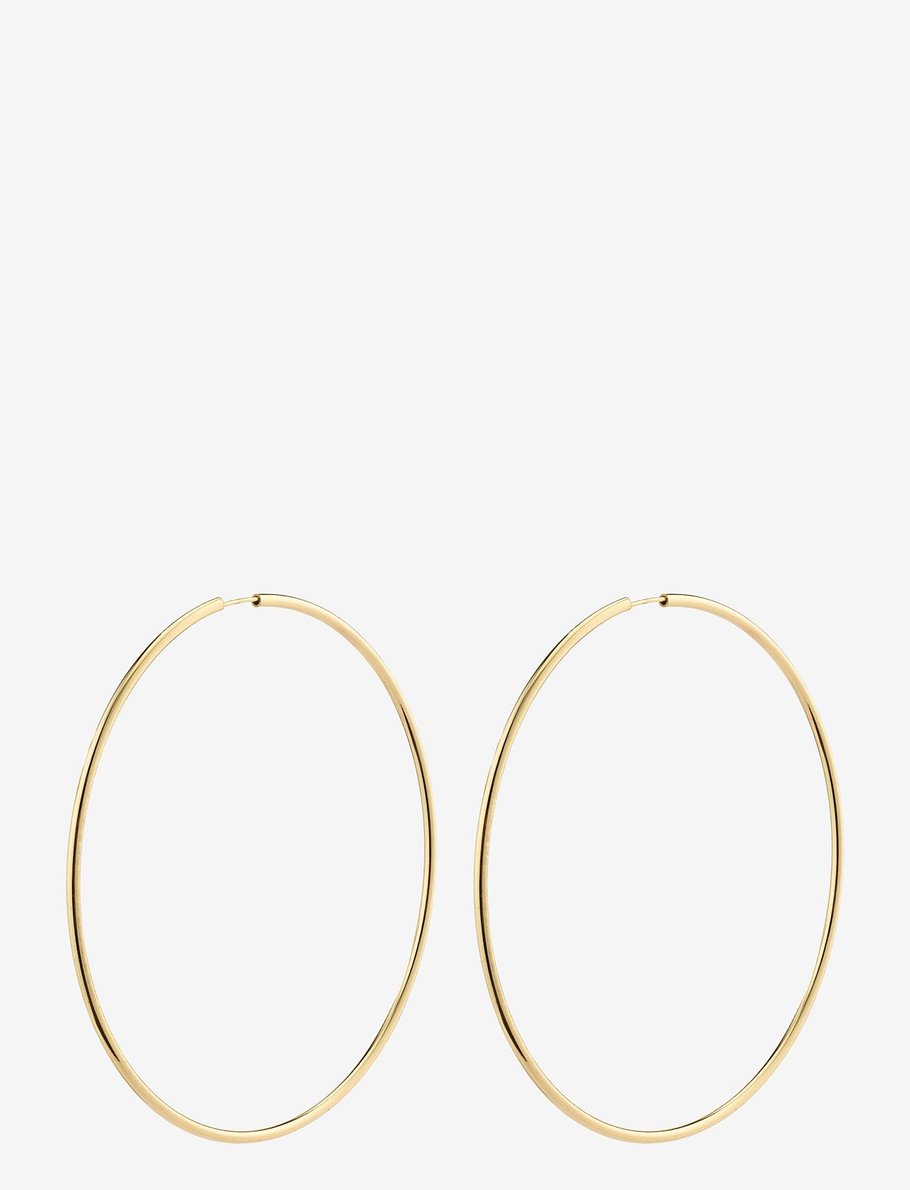 Pilgrim - APRIL recycled maxi hoop earrings - gold plated - 1