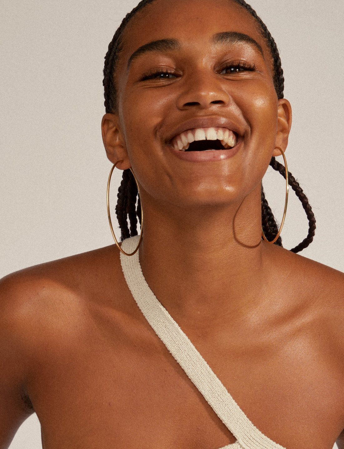 Pilgrim - APRIL recycled maxi hoop earrings - creoler & hoops - gold plated - 0