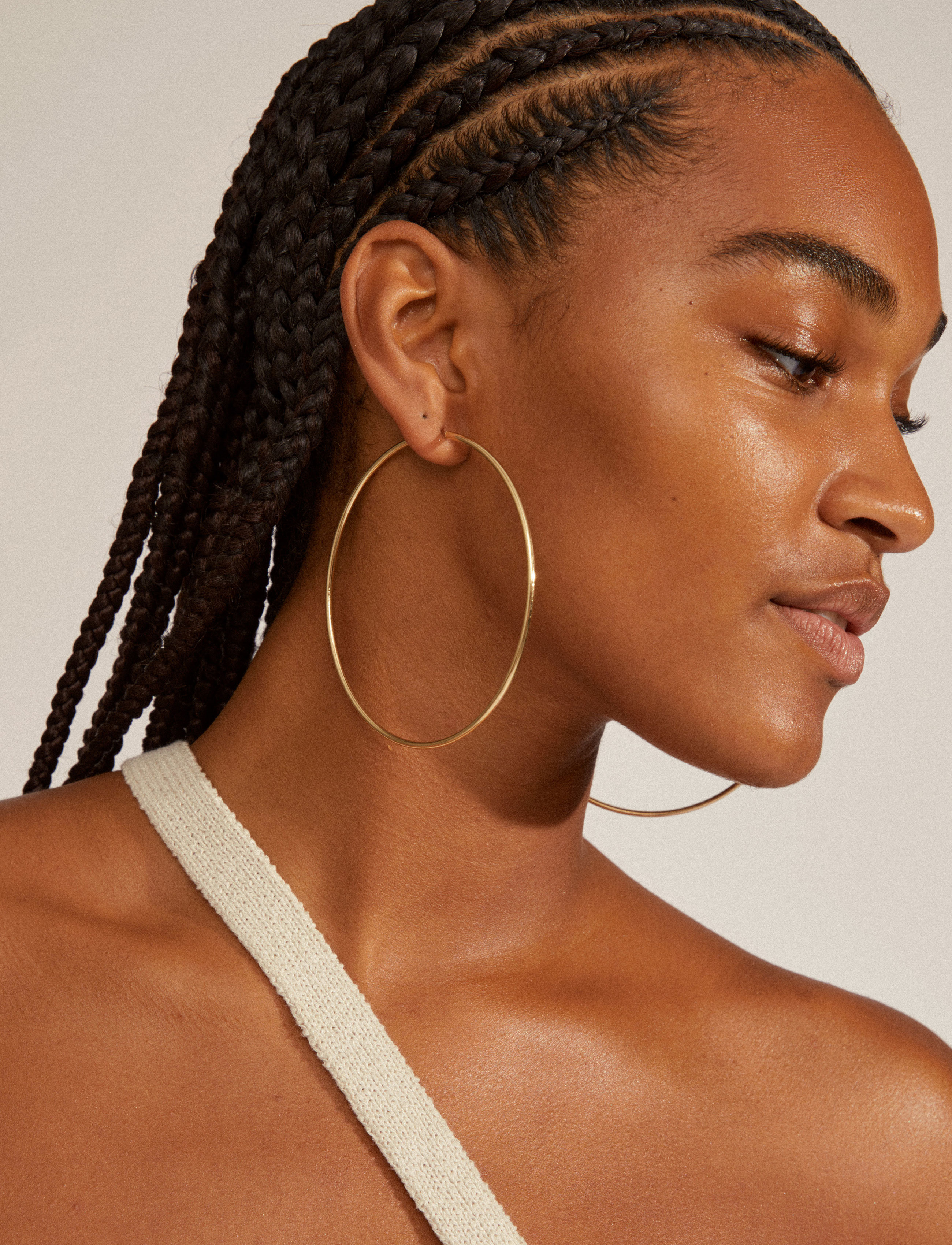 Pilgrim - APRIL recycled maxi hoop earrings - gold plated - 2