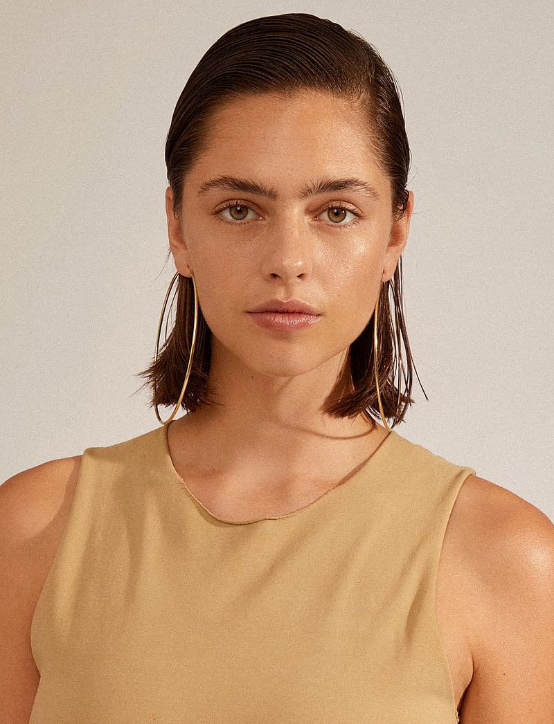 Pilgrim - APRIL mega hoop earrings gold-plated - creoler & hoops - gold plated - 0