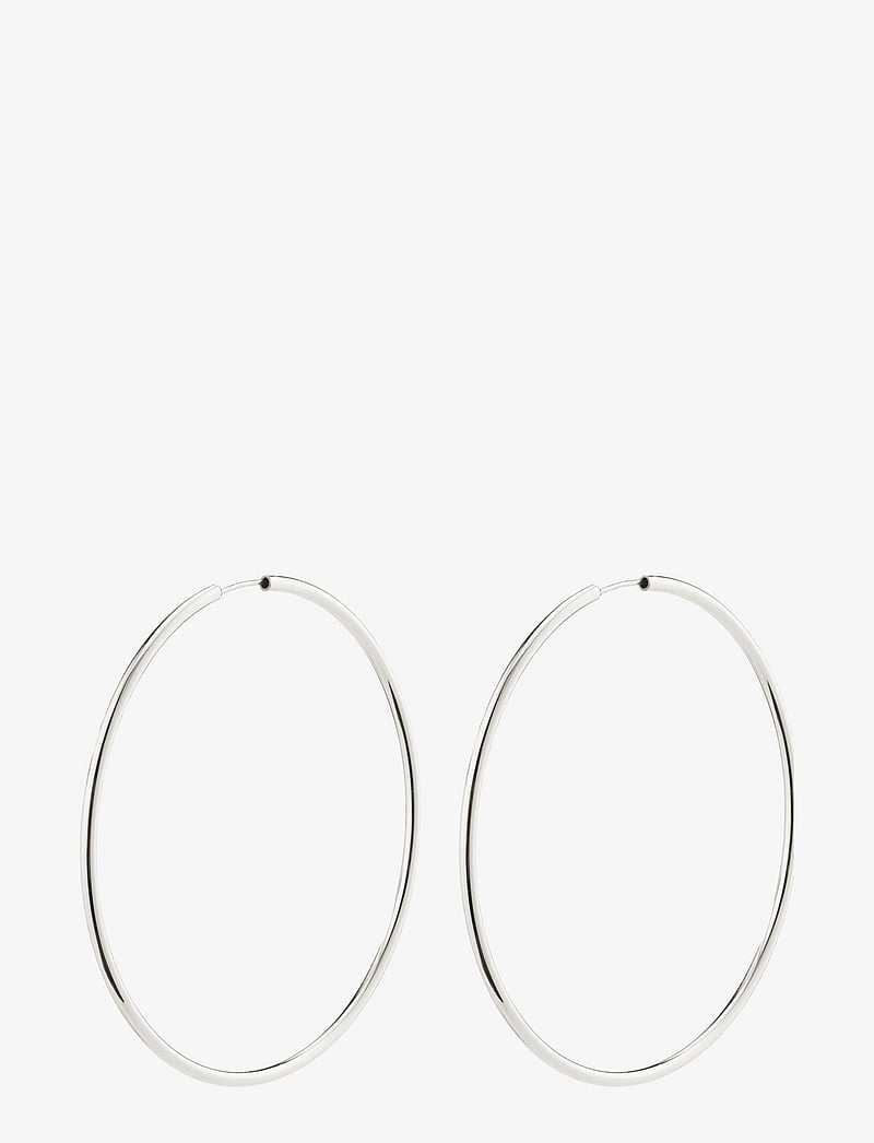 Pilgrim - APRIL recycled large hoop earrings - hoops kõrvarõngad - silver plated - 1