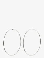 APRIL recycled maxi hoop earrings - SILVER PLATED