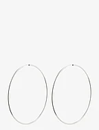 APRIL recycled mega hoop earrings - SILVER PLATED