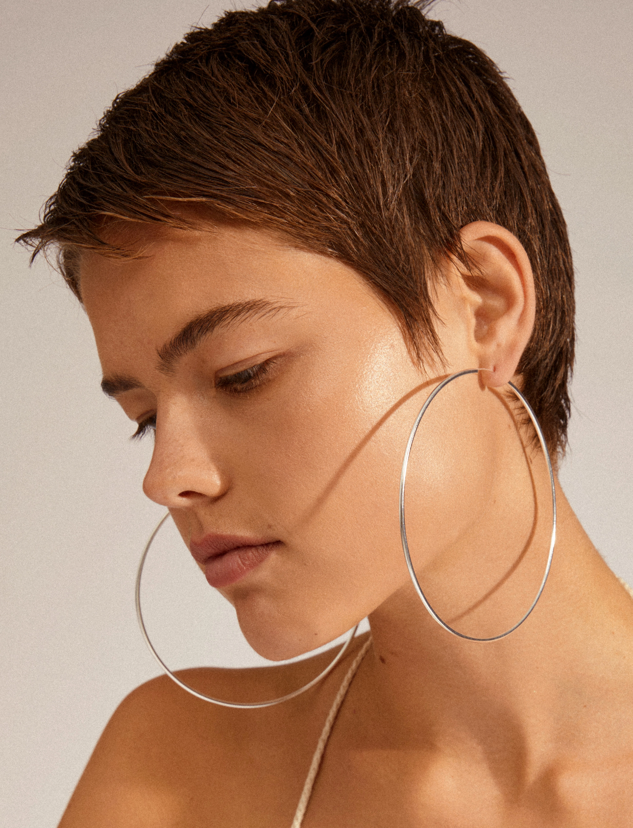 Pilgrim April Mega Hoop Earrings Silver-Plated, One Size, Earrings, Silber - Hoops, Frauen