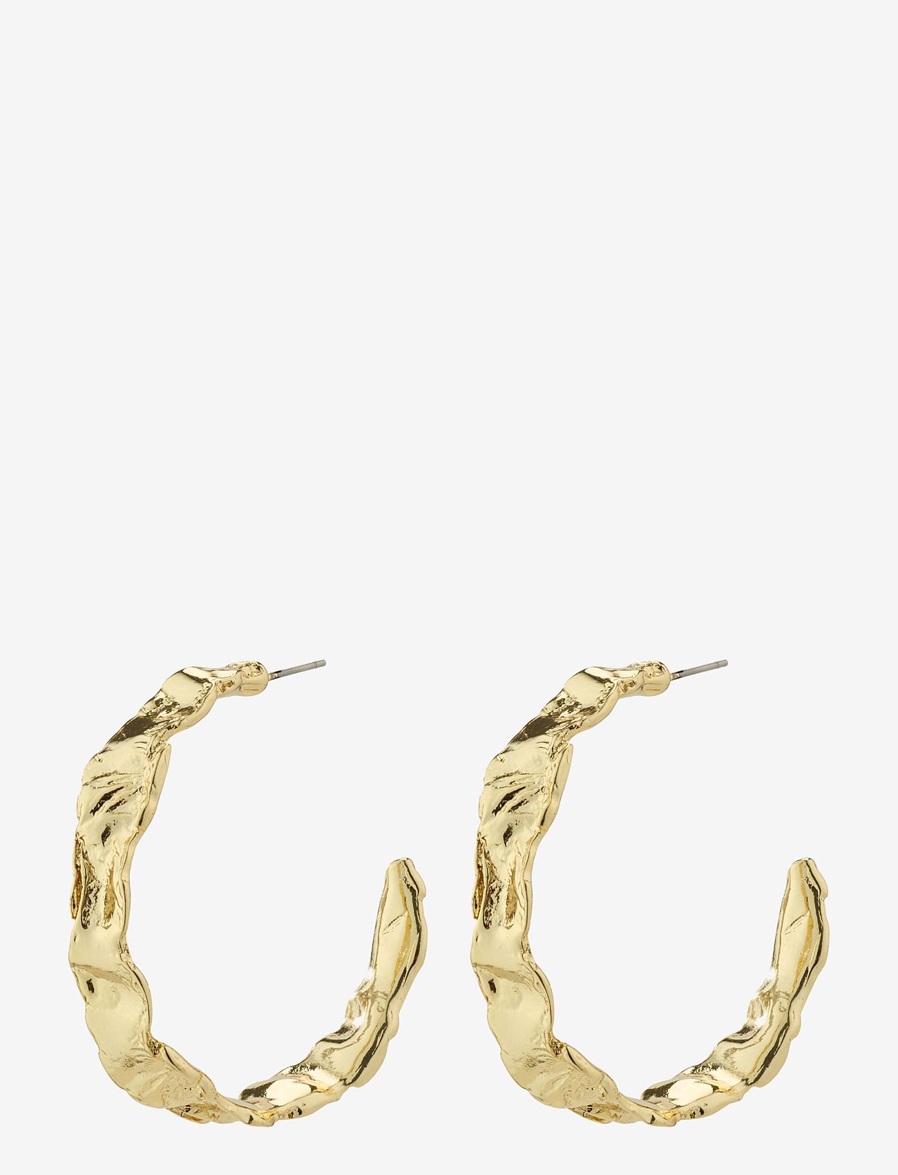Pilgrim - JULITA recycled semi-hoop earrings gold-plated - lanko formos auskarai - gold plated - 0