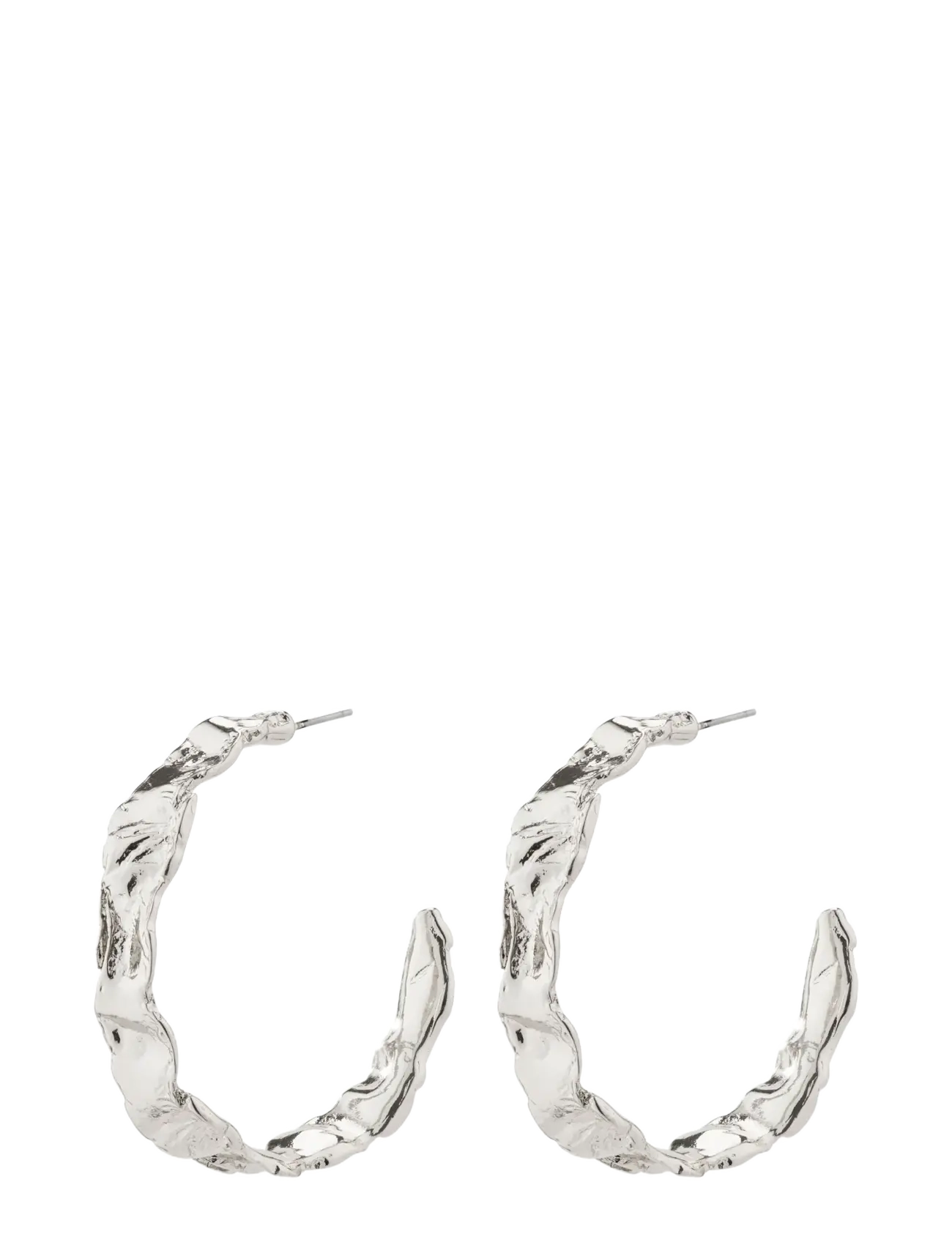 Pilgrim JULITA semi-hoop earrings silver-plated - Kreolen - SILVER PLATED / silver