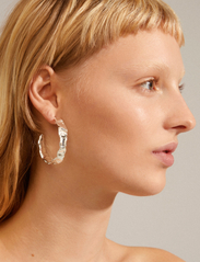 Pilgrim - JULITA recycled semi-hoop earrings silver-plated - riņķveida auskari - silver plated - 2