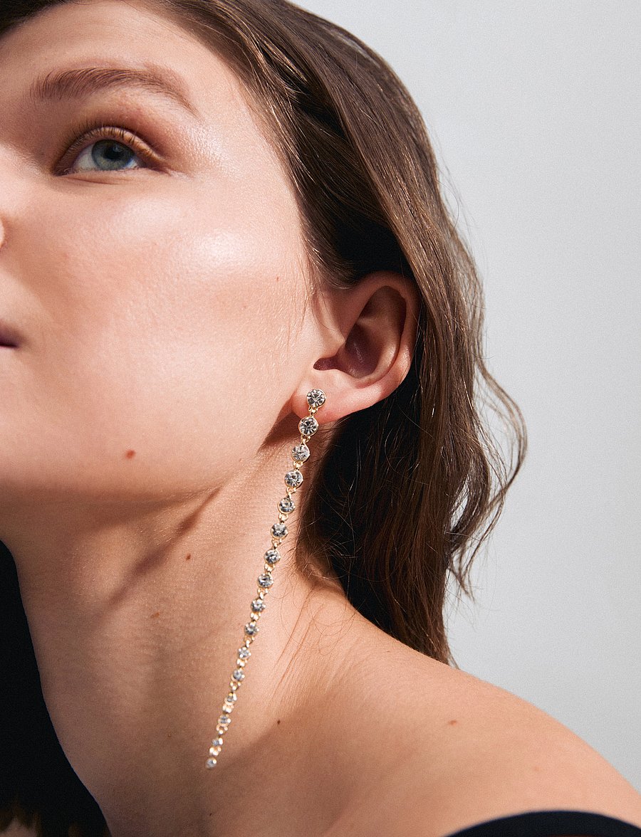 Pilgrim - REAGAN crystal earrings gold-plated - kabantys auskarai - gold plated - 3