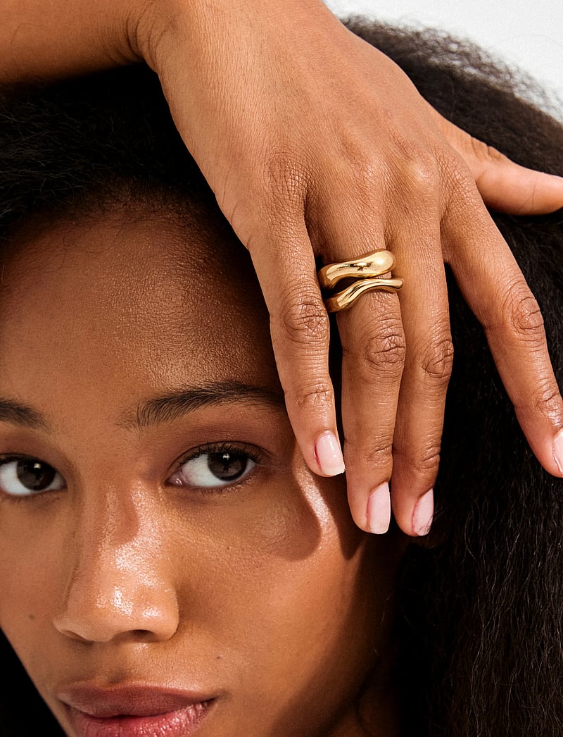 Pilgrim - CALLAWAY rings 2-in-1 set, gold-plated - konfirmationstøj - gold plated - 3