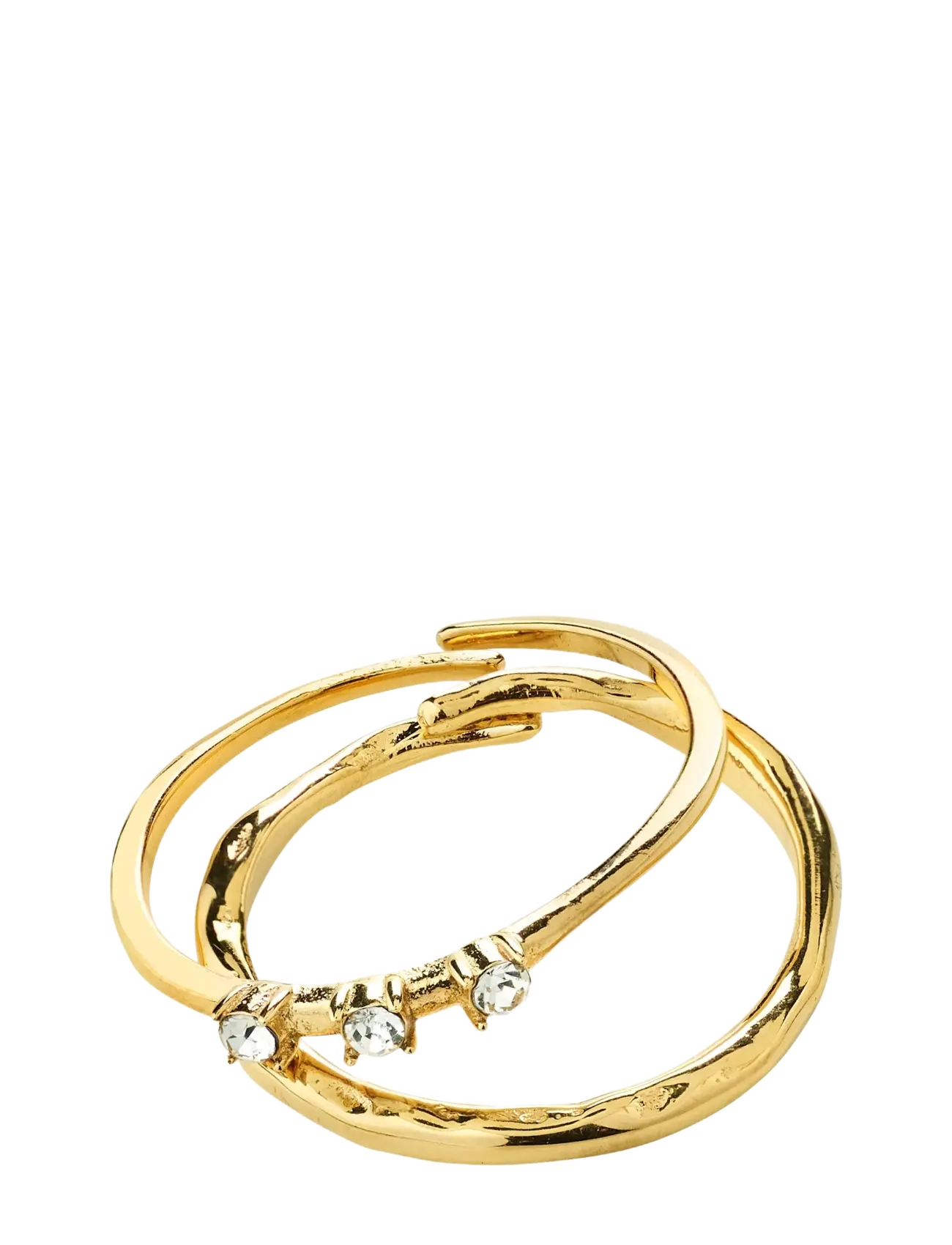 Pilgrim IVARIN rings, 2-in-1 set, gold-plated - Inspiration - GOLD PLATED / gold