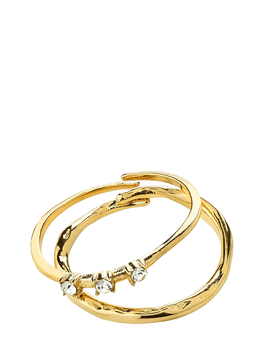 Pilgrim - IVARIN rings, 2-in-1 set, gold-plated - konfirmation - gold plated - 1