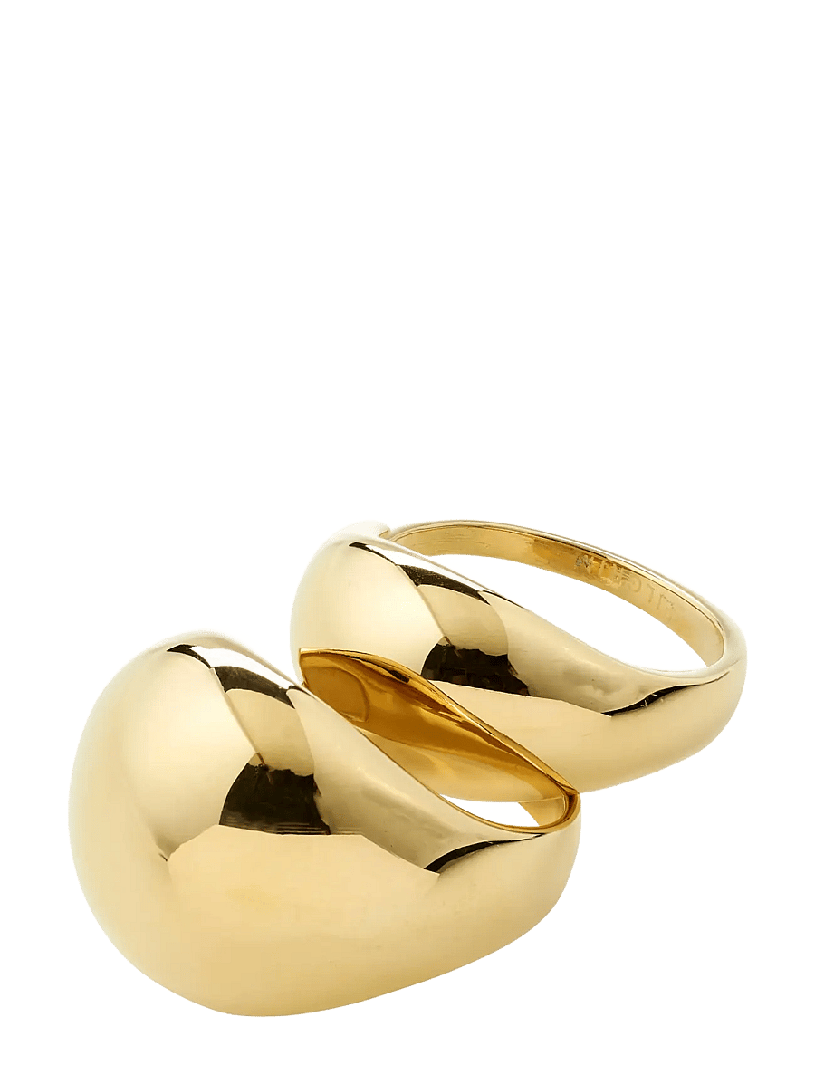 Pilgrim - EVON rings, 2-in-1 set, gold-plated - konfirmationstøj - gold plated - 1