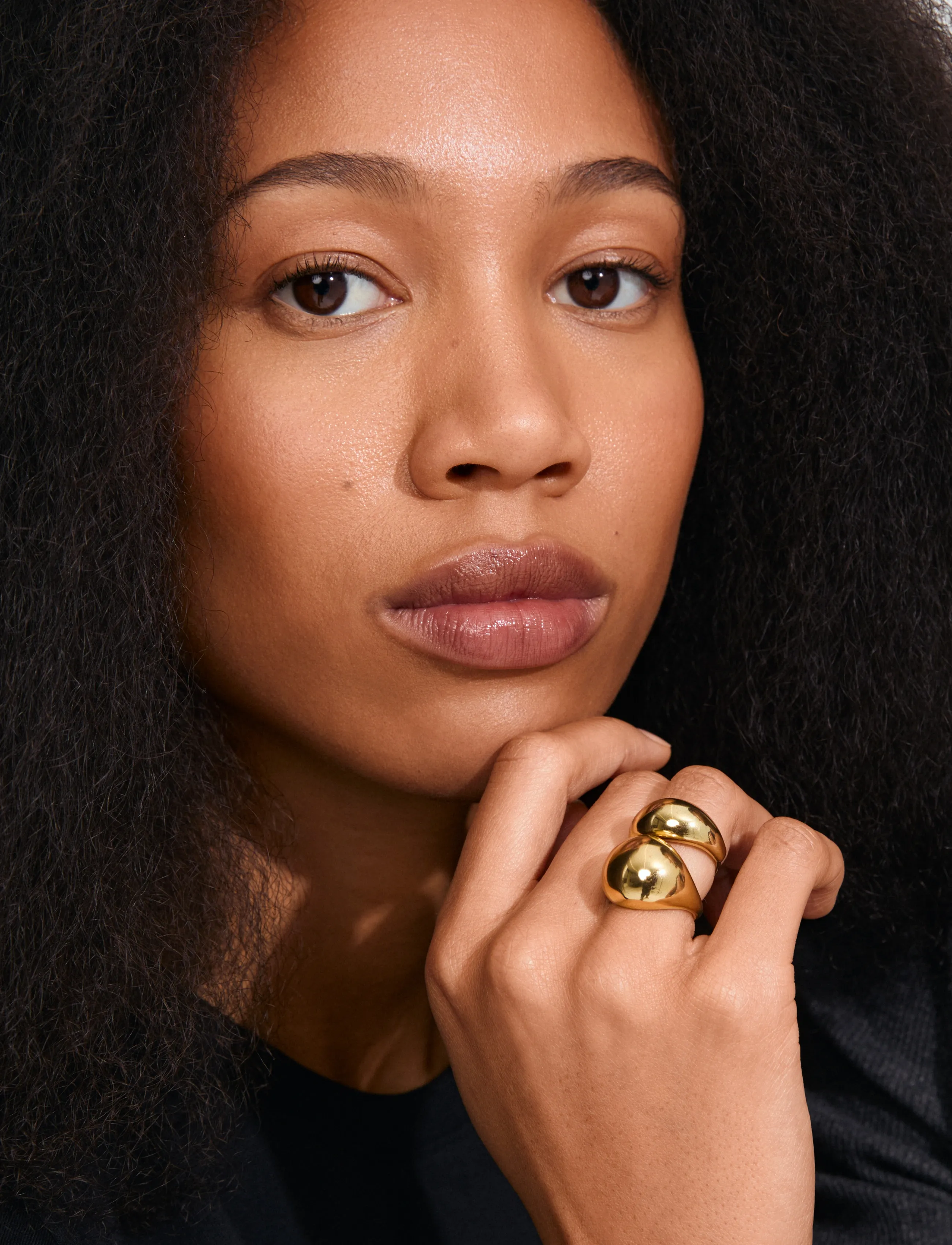 Pilgrim Evon Rings, 2-In-1 Set, Gold-Plated, One Size, Gold, Smykker > Ringe, Dame