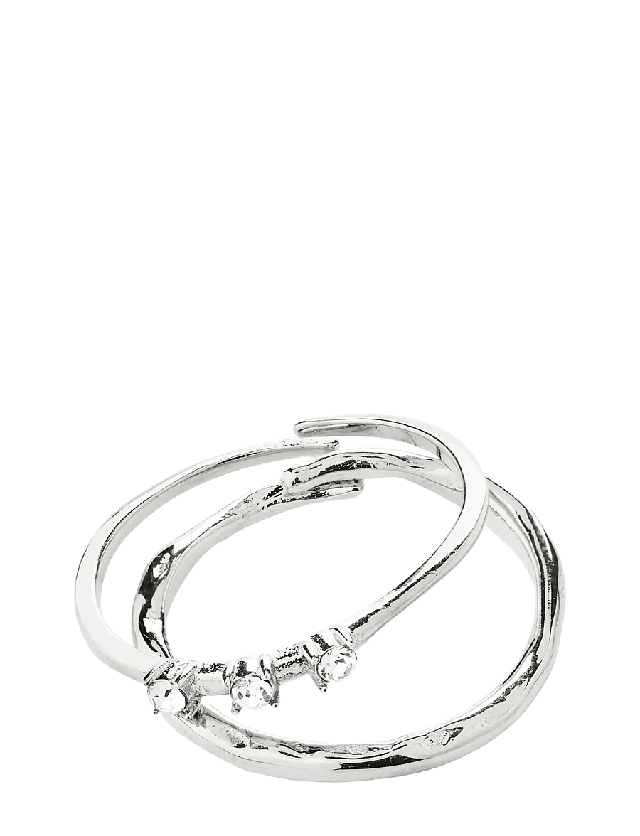 Pilgrim - IVARIN rings, 2-in-1 set, silver-plated - konfirmation - silver plated - 1