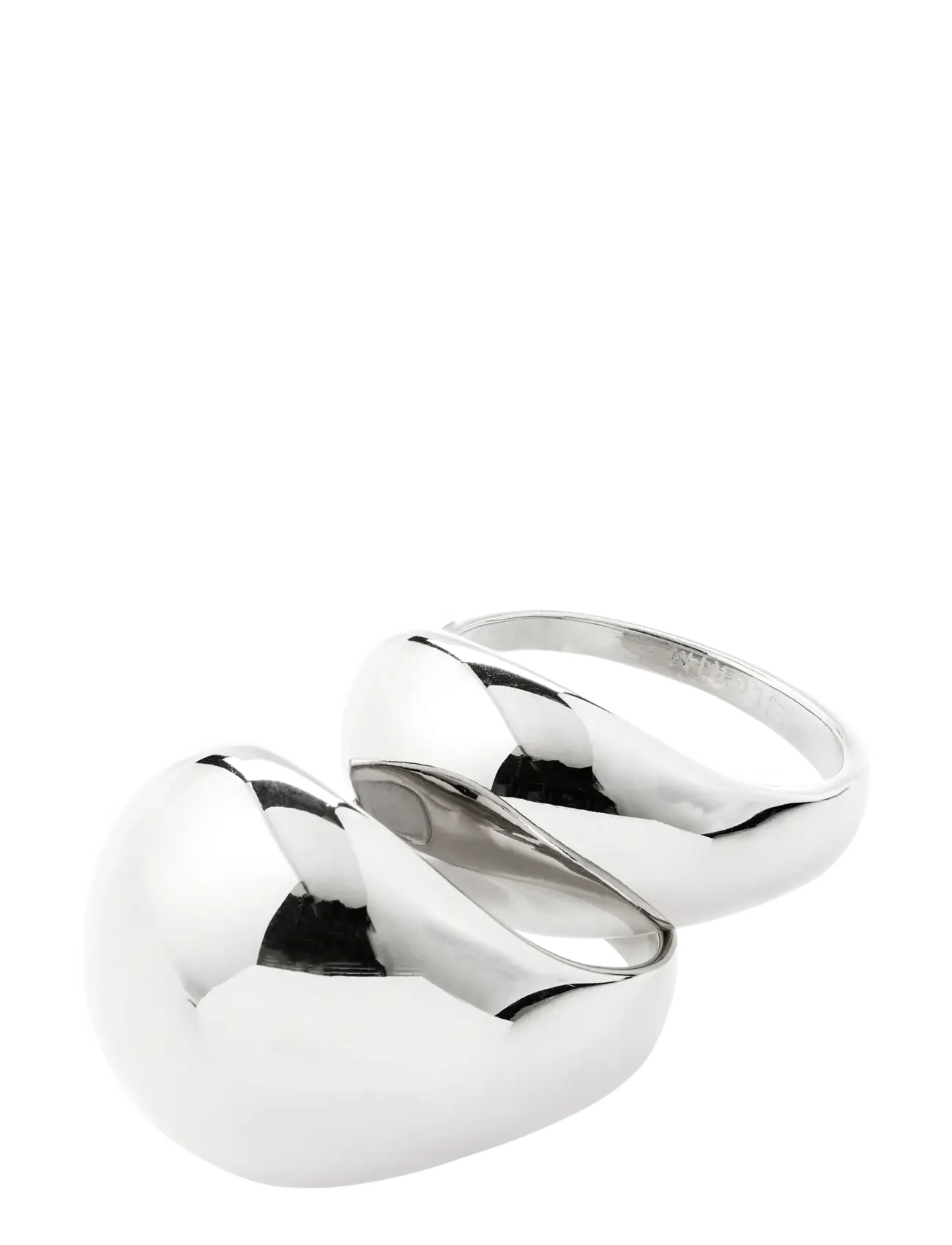 Pilgrim EVON rings, 2-in-1 set, silver-plated - Inspiration - SILVER PLATED / silver