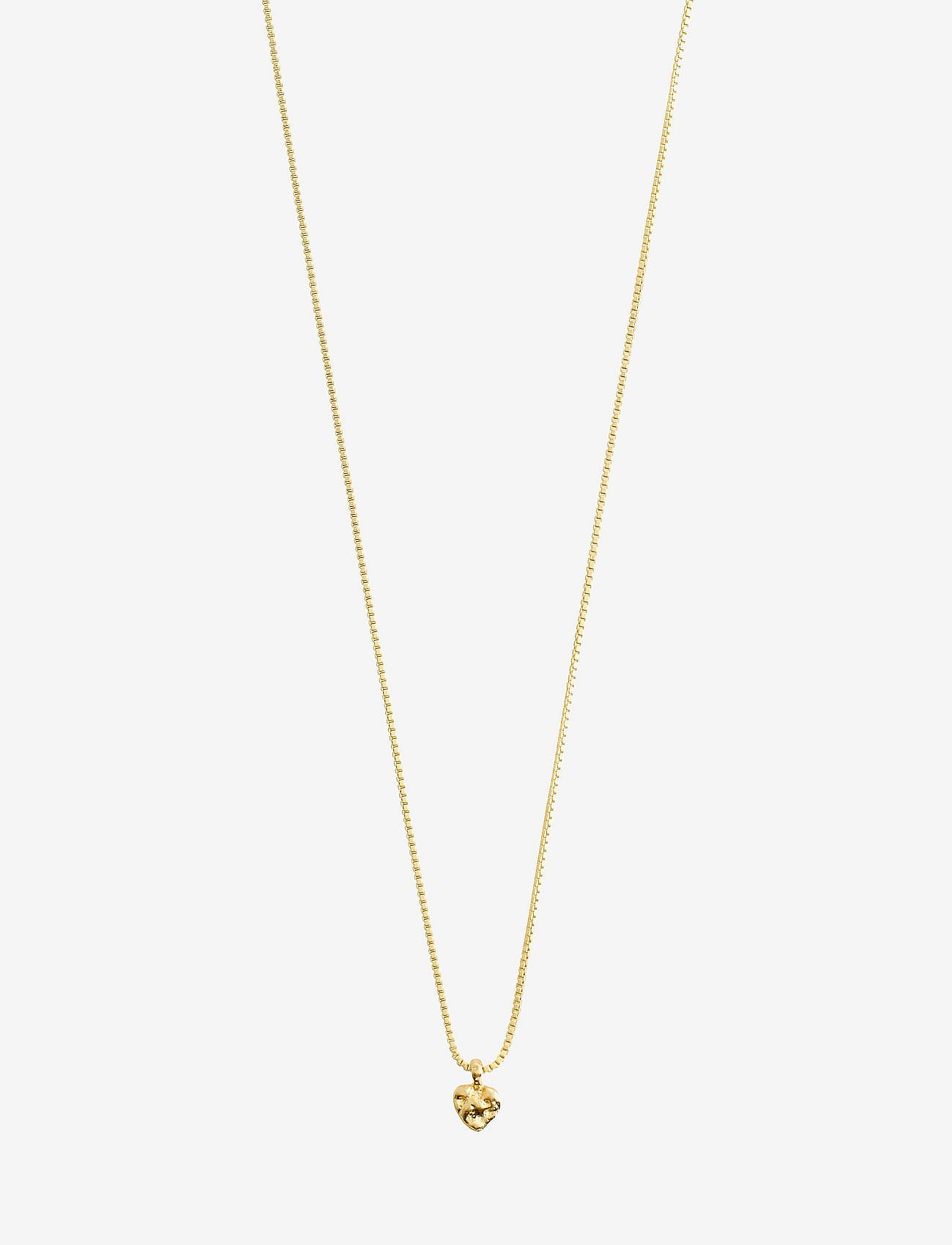 LEAF heart pendant necklace - GOLD PLATED