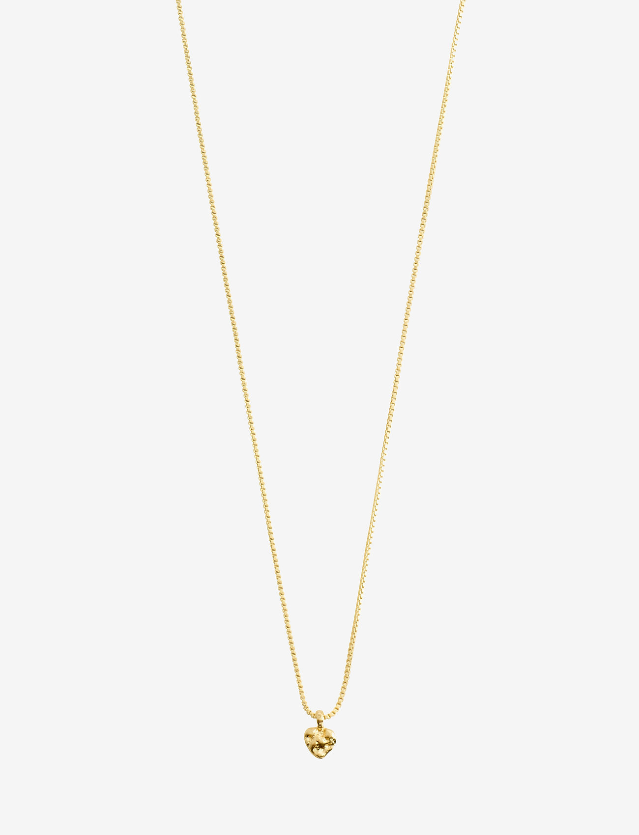 Pilgrim - LEAF heart pendant necklace - gold plated - 0
