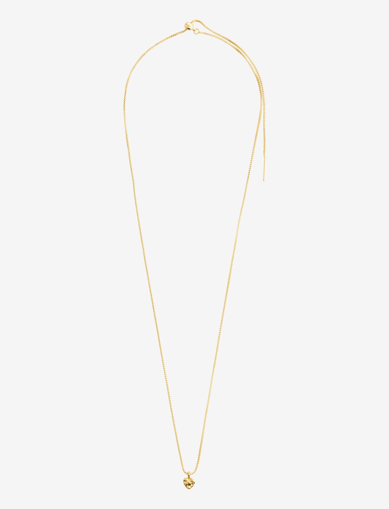 Pilgrim - LEAF heart pendant necklace - gold plated - 1
