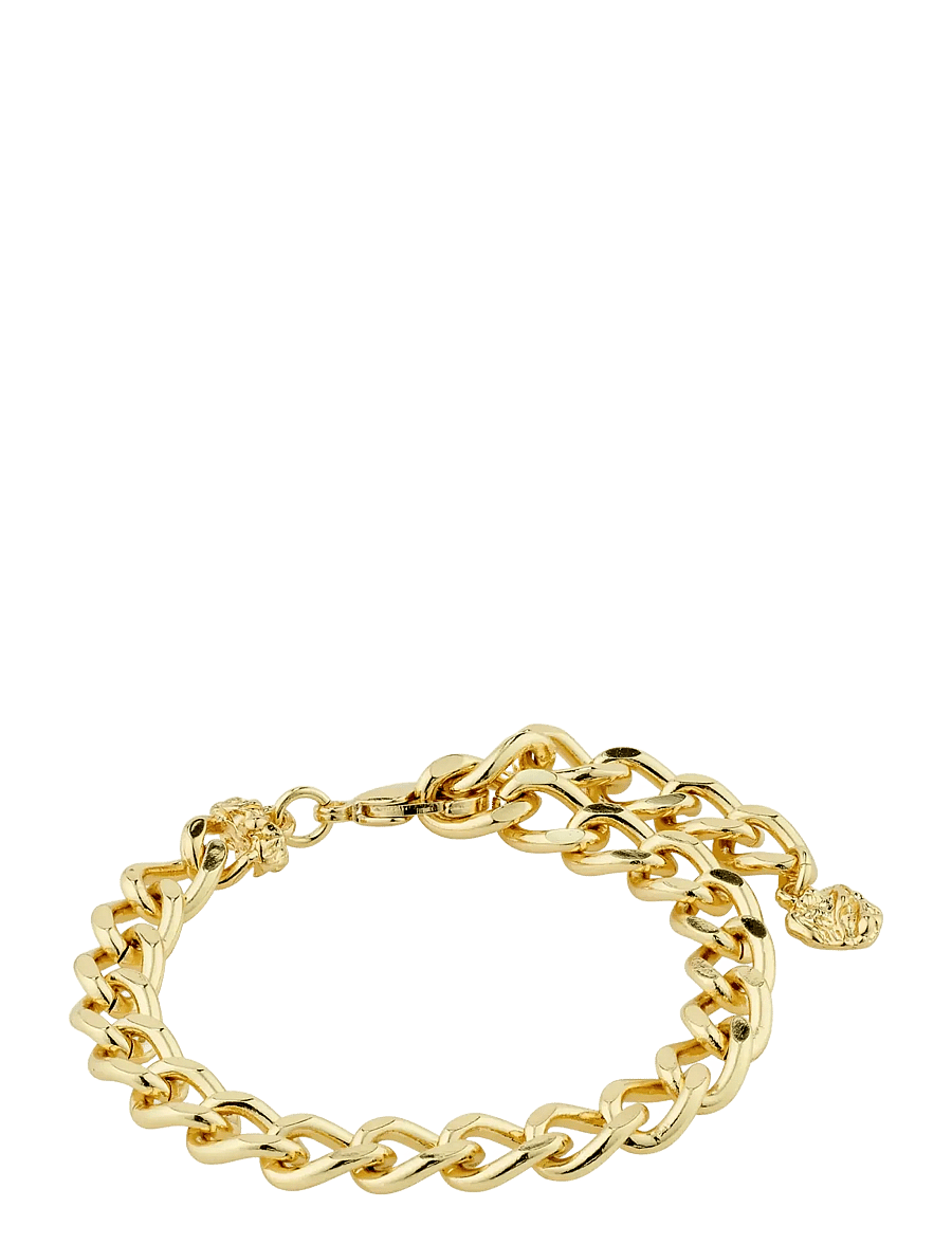 Pilgrim - CHARM curb chain bracelet gold-plated - ketjurannekorut - gold plated - 1