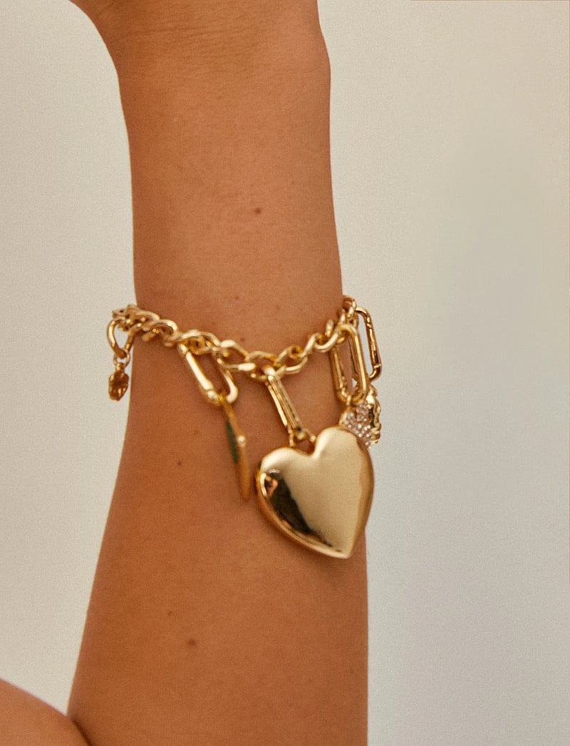 Pilgrim - CHARM curb chain bracelet gold-plated - kettenarmbänder - gold plated - 2