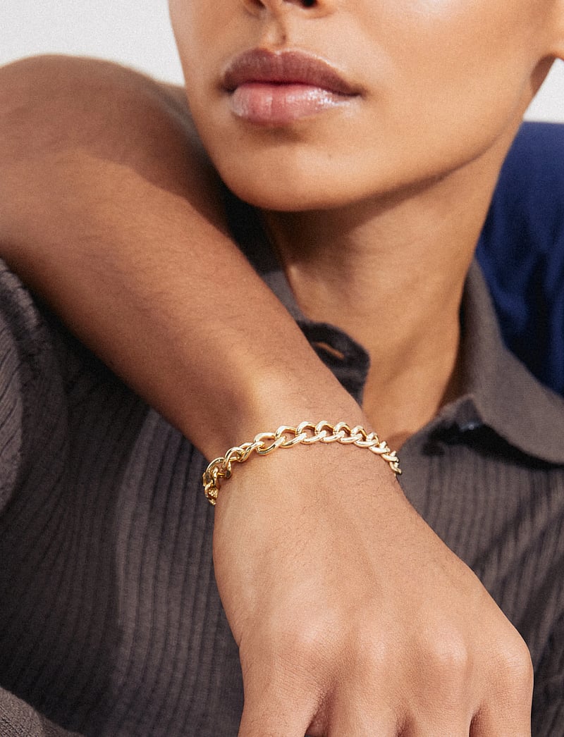 Pilgrim - CHARM curb chain bracelet gold-plated - kettenarmbänder - gold plated - 4