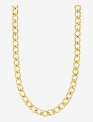 CHARM recycled curb necklace - GOLD PLATED