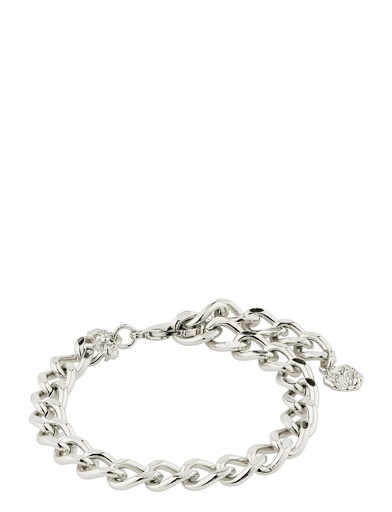 Pilgrim - CHARM curb chain bracelet silver-plated - kettenarmbänder - silver plated - 1