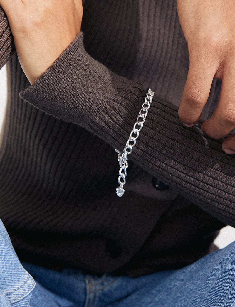 Pilgrim - CHARM curb chain bracelet silver-plated - kettenarmbänder - silver plated - 4