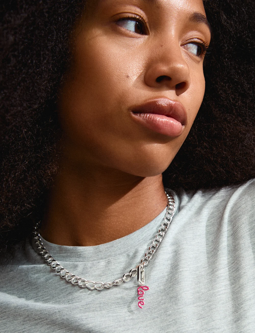 Pilgrim - CHARM recycled love pendant - konfirmation - silver plated - 0