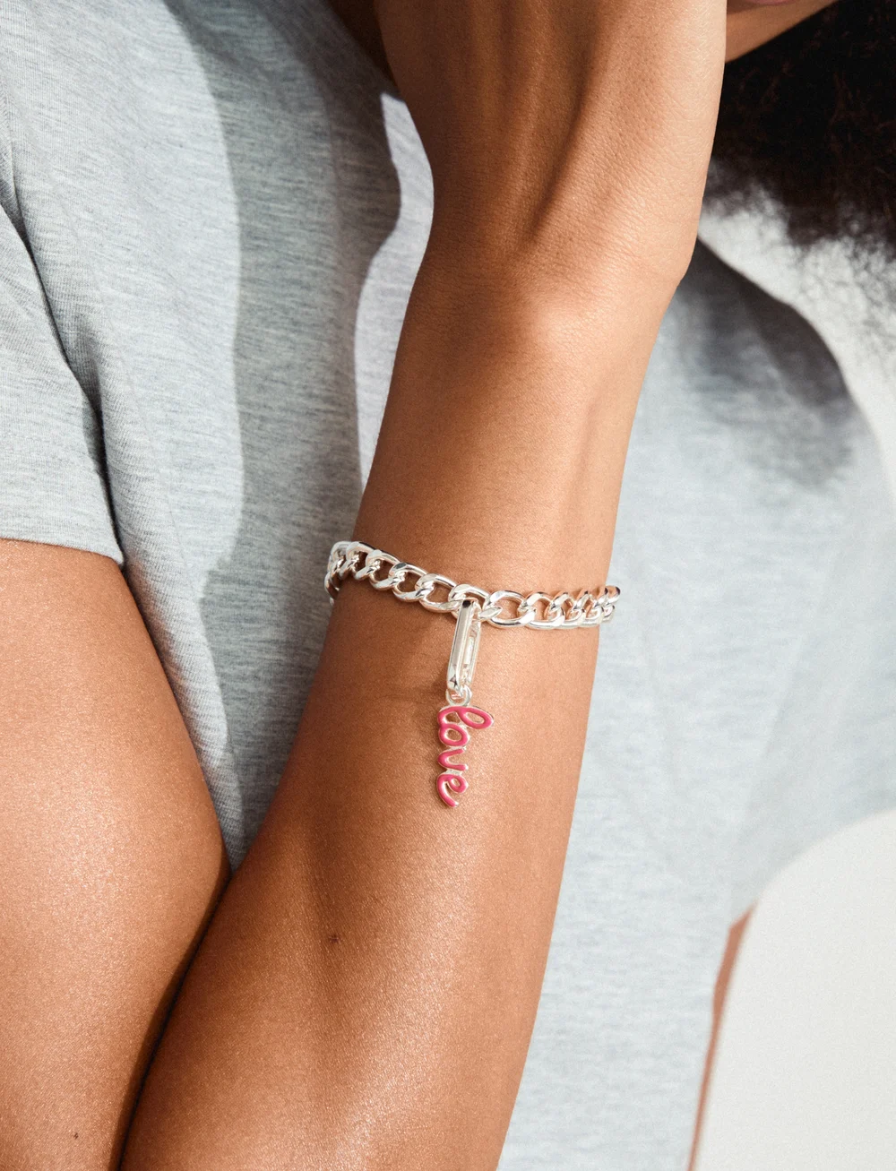 Pilgrim - CHARM recycled love pendant - konfirmation - silver plated - 3