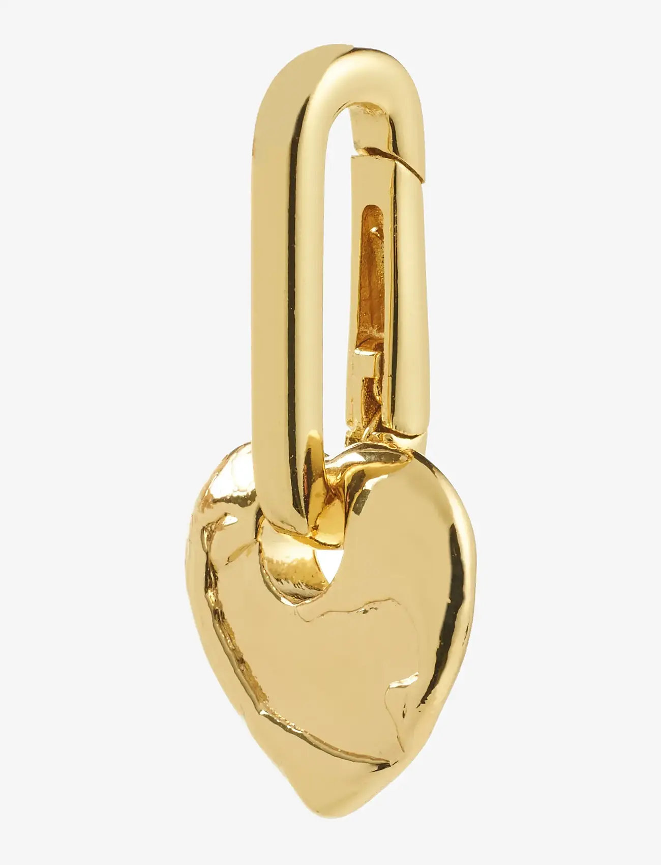 Pilgrim - CHARM rough heart pendant - konfirmationstøj - gold plated - 1