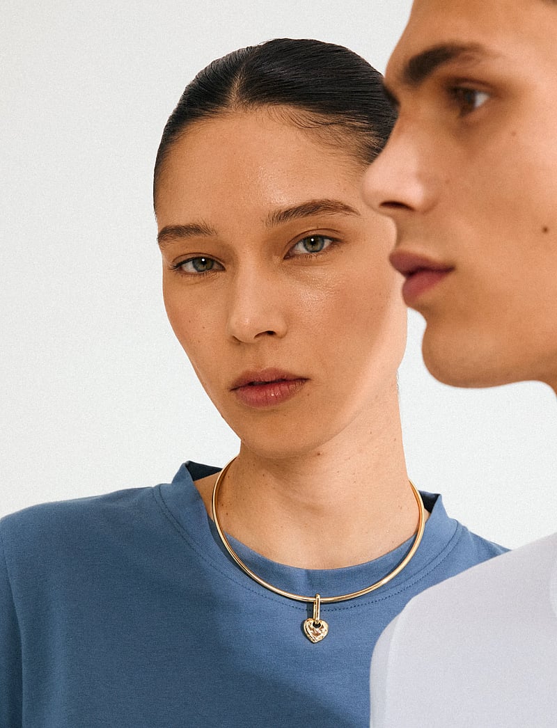 Pilgrim - CHARM rough heart pendant - sutvirtinimas - gold plated - 2