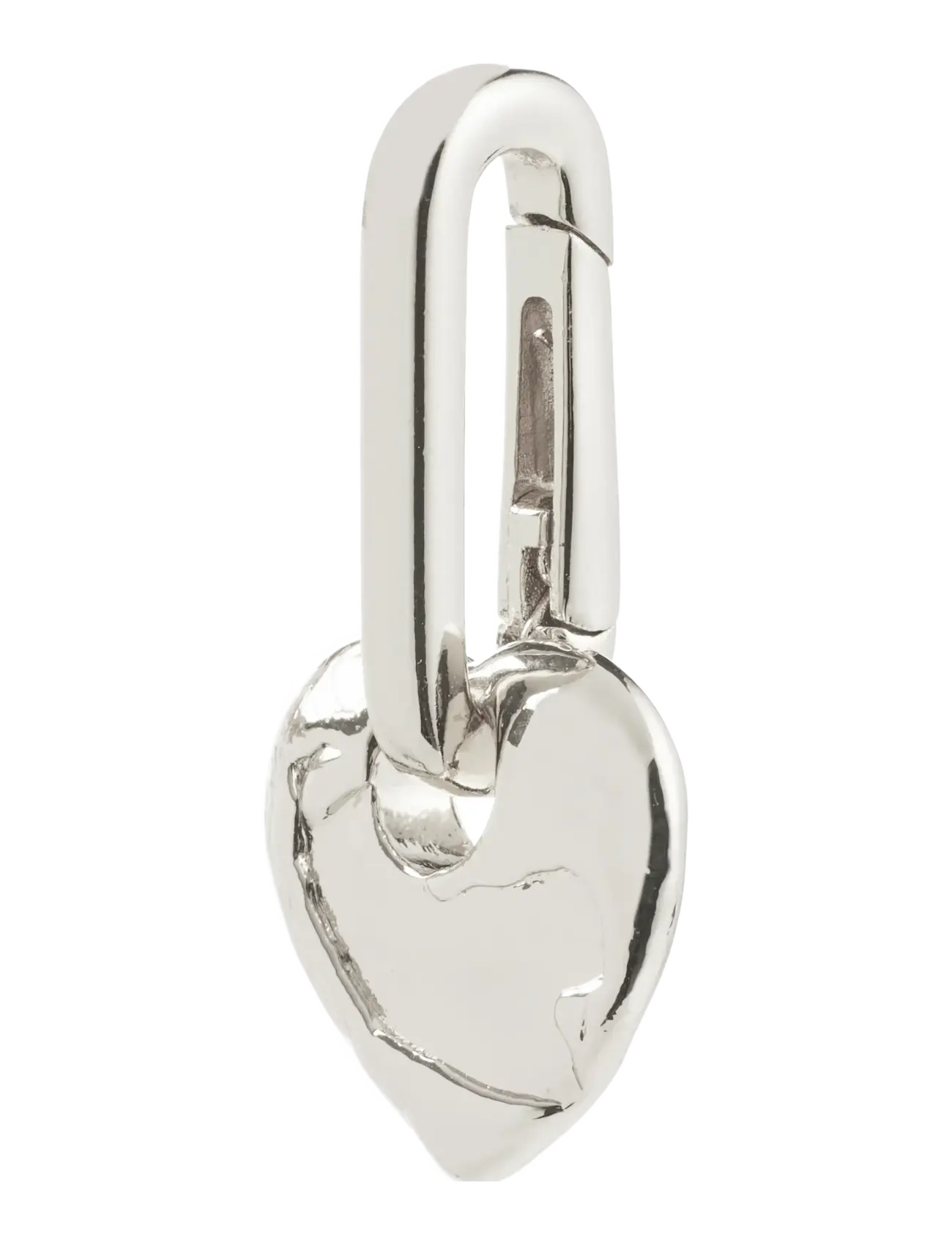 PILGRIM Charm Rough Heart Anhänger Silber - One Size - Damen