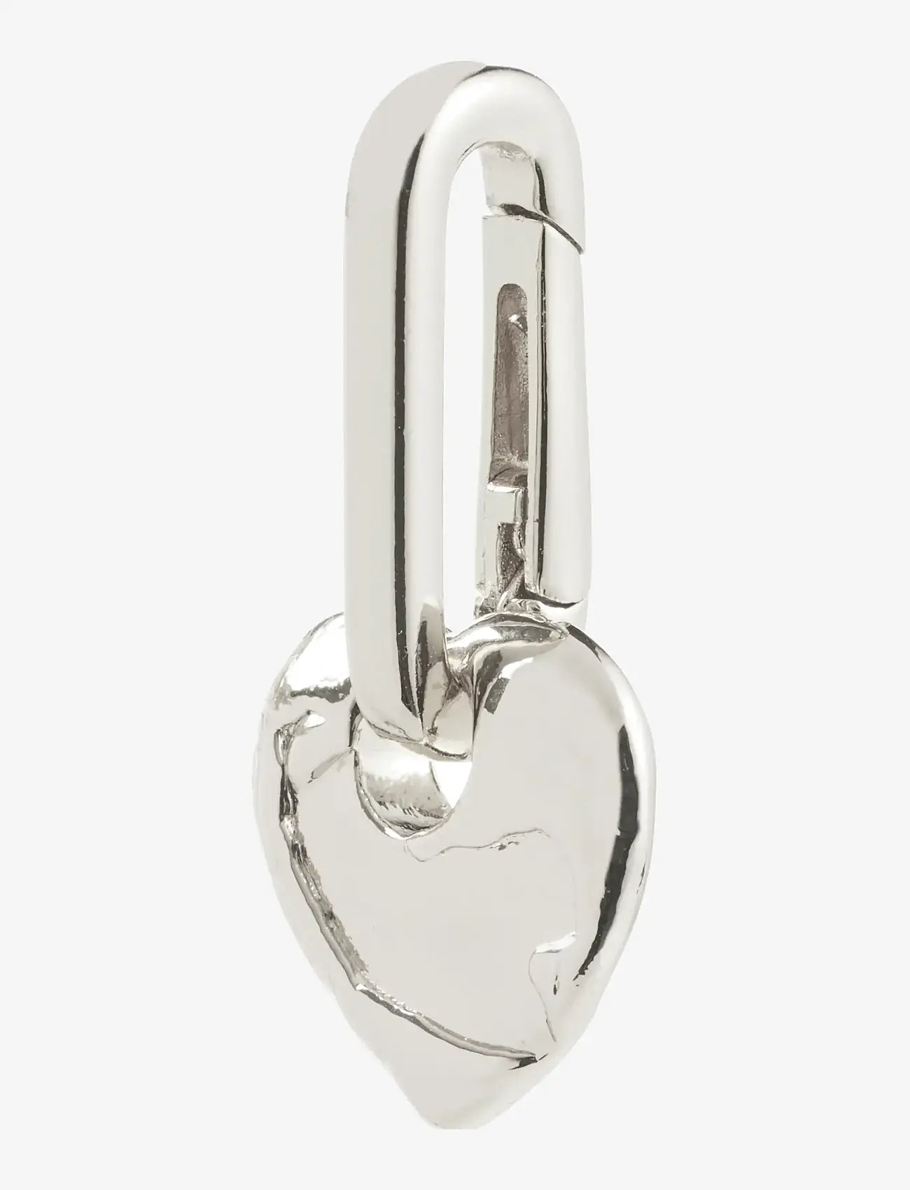 Pilgrim - CHARM rough heart pendant - hängen & berlocker - silver plated - 1