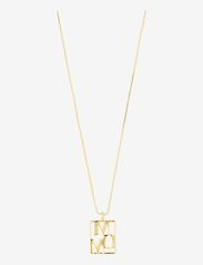 Pilgrim - LOVE TAG recycled MOM necklace - chain necklaces - gold plated - 0