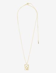 Pilgrim - LOVE TAG recycled LOVE necklace - halsband med hänge - gold plated - 2