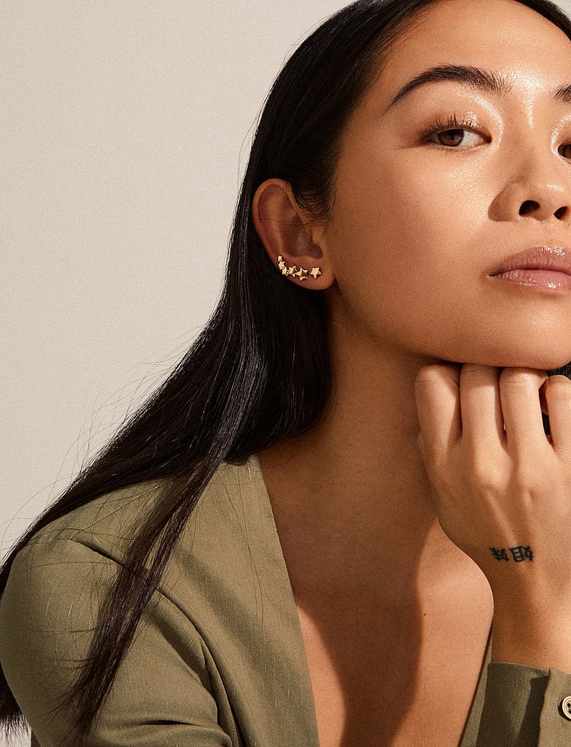 Pilgrim - AVA recycled star earrings - nappikorvakorut - gold - 0