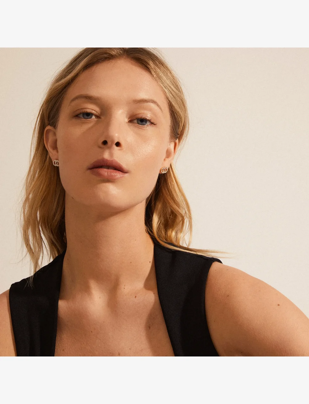 Pilgrim - VICTORIA crystal earrings - studs örhängen - crystal gold - 4