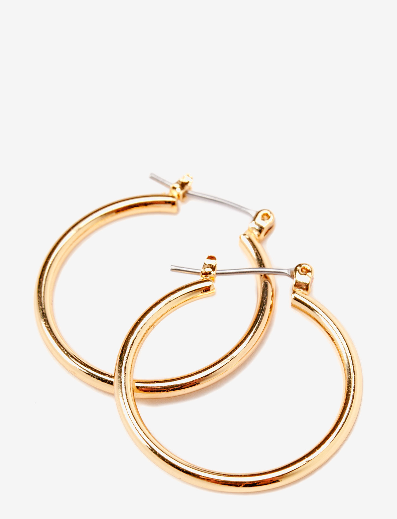 Pilgrim - LAYLA recycled medium hoop earrings - creoler & hoops - gold - 1