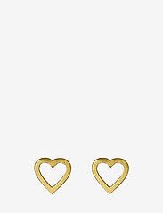 SOPHIA recycled tiny heart earstuds - GOLD PLATED