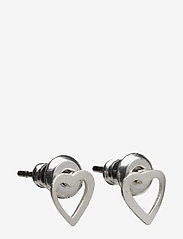 Pilgrim - SOPHIA recycled tiny heart earstuds - stud oorbellen - silver plated - 1