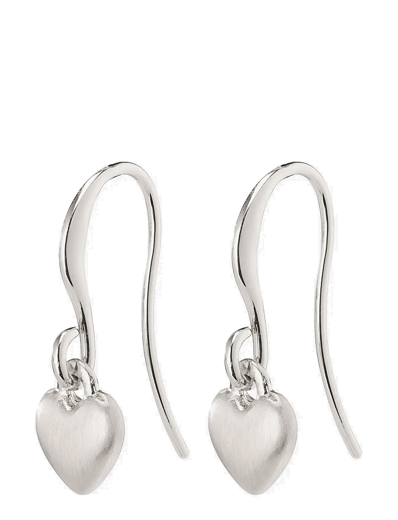 Pilgrim - SOPHIA heart pendant earrings - kabamieji auskarai - silver plated - 1
