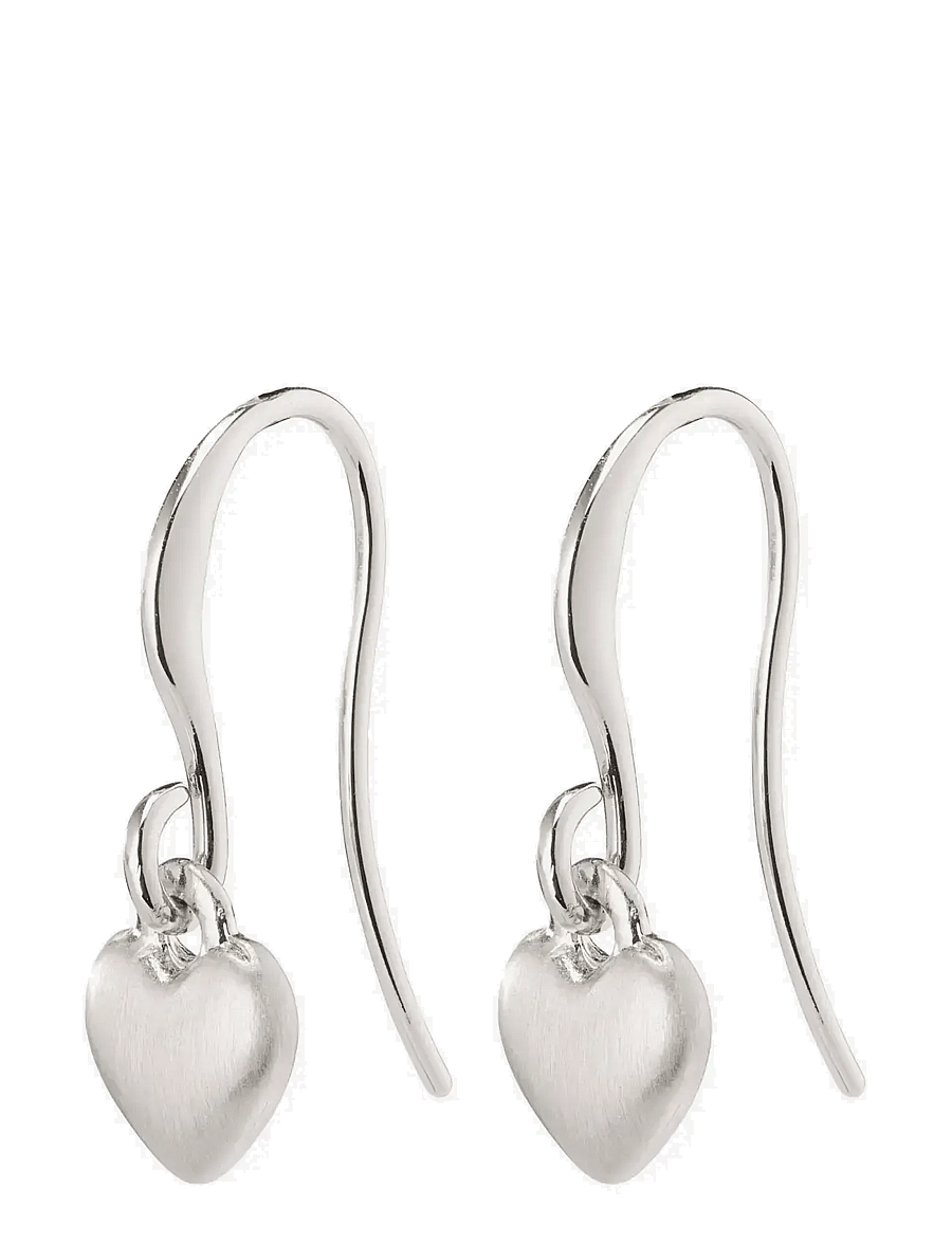 Pilgrim - SOPHIA heart pendant earrings - pendant earrings - silver plated - 1