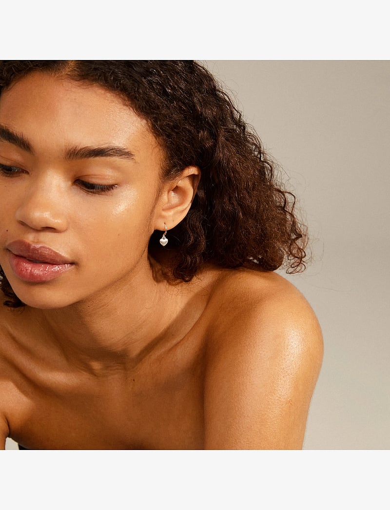 Pilgrim - SOPHIA heart pendant earrings - kabamieji auskarai - silver plated - 0