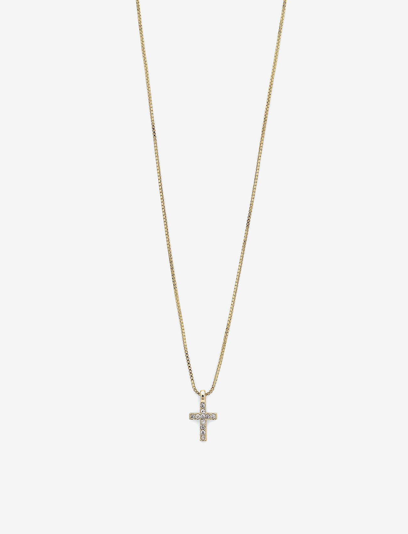 Pilgrim CLARA crystal cross necklace gold-plated - Kaulakorut - GOLD PLATED / gold
